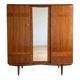 1950s wooden storage furniture with a mirror