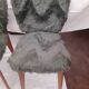 Paire de chaise moumoute vintage