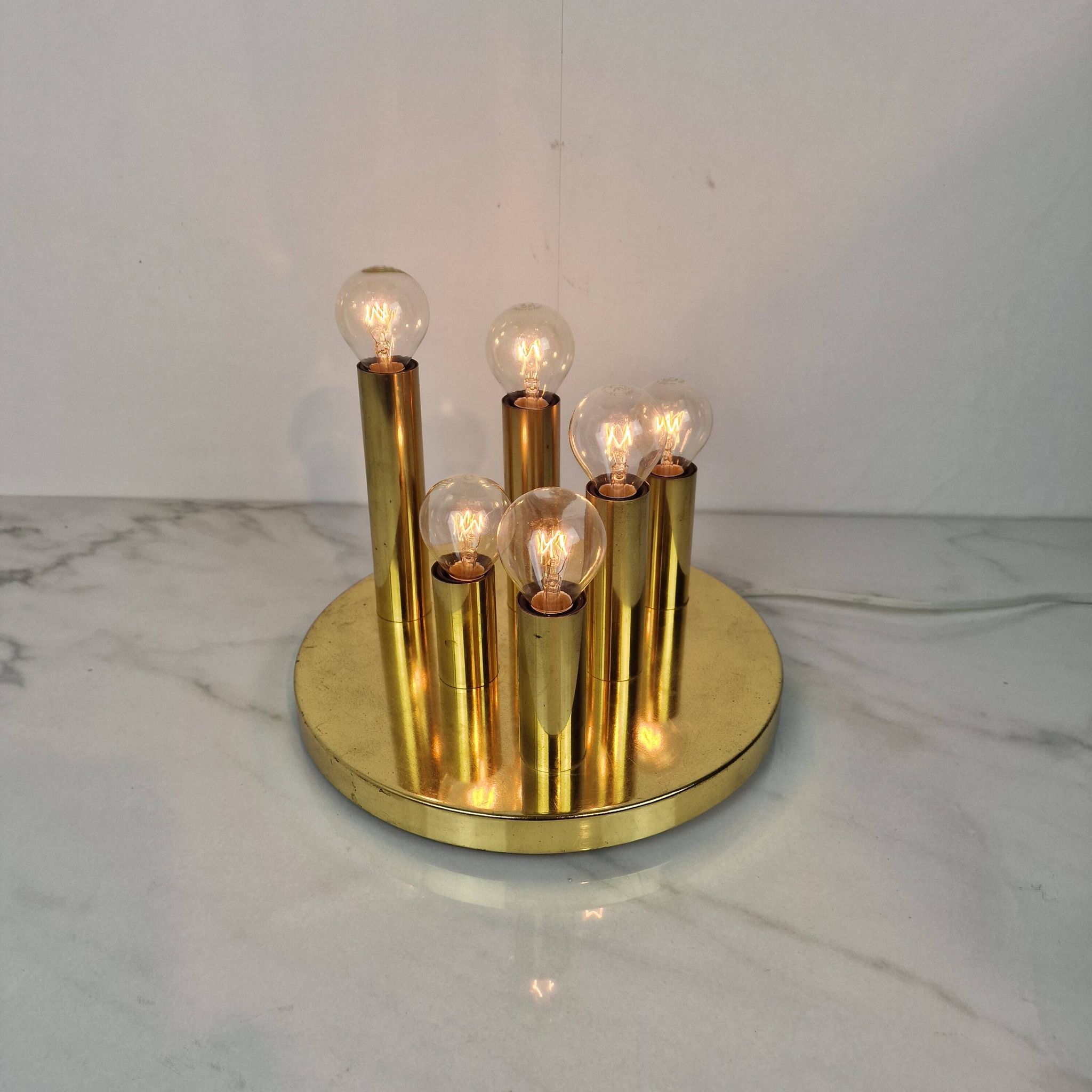 6 Light Flush-Mount Attributed to Gaetano Scioliari for Boulanger, Italy