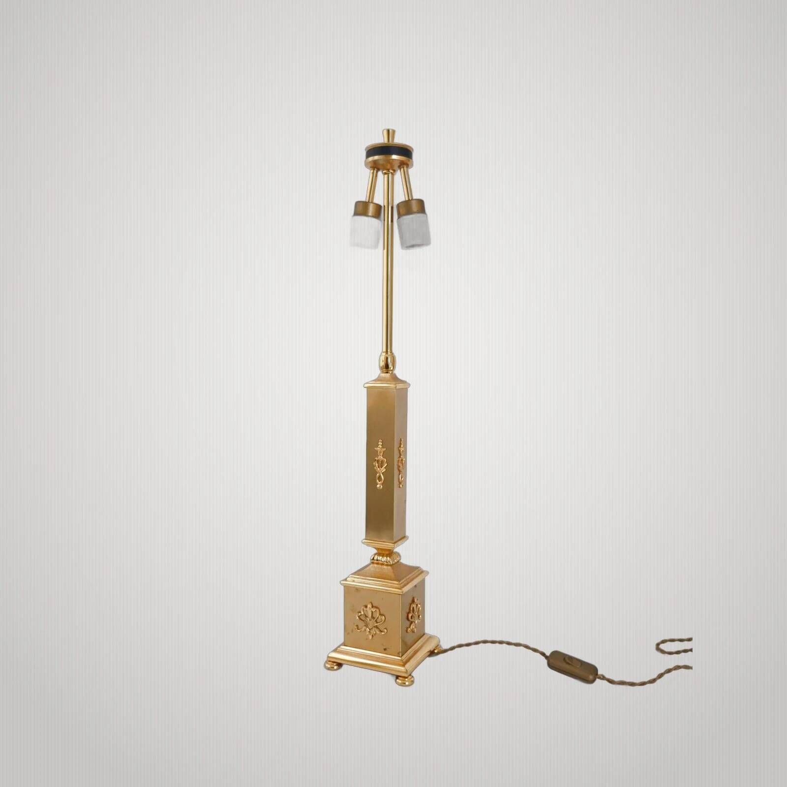 Lampe de table en bronze et laiton doré signée Sciolari, vers 1970