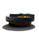 Rotating coffee table Yin Yang by Willy Rizzo, brass, 1970s