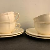 4 cups and 4 sous cups Digoin Sarreguemines, 1920