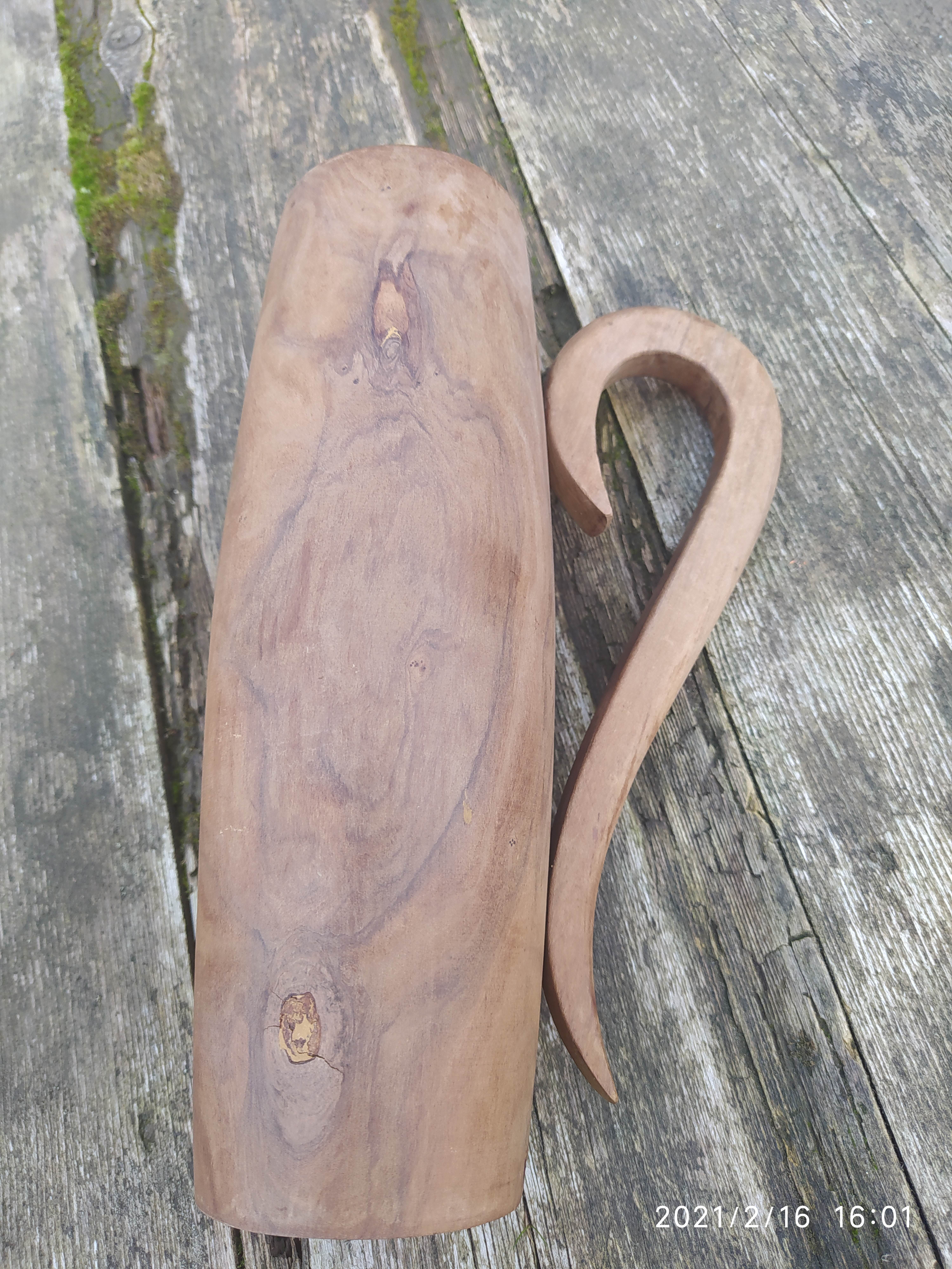 Vintage wooden vase