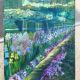 Huile sur toile impressionniste – "Le Jardin aux Iris"