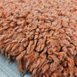 Vintage 70's Italian Red Wool Rug