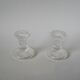 pair of molded glass candlesticks 1950