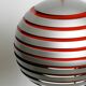 1960s spherical Space Age ceiling lamp with slats made of heavy metal