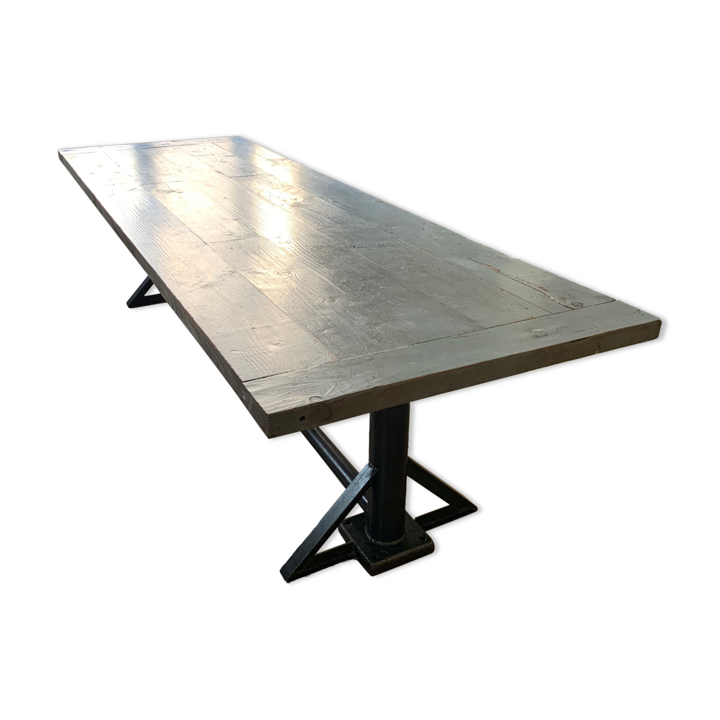 Industrial table for 10/12 people authentic