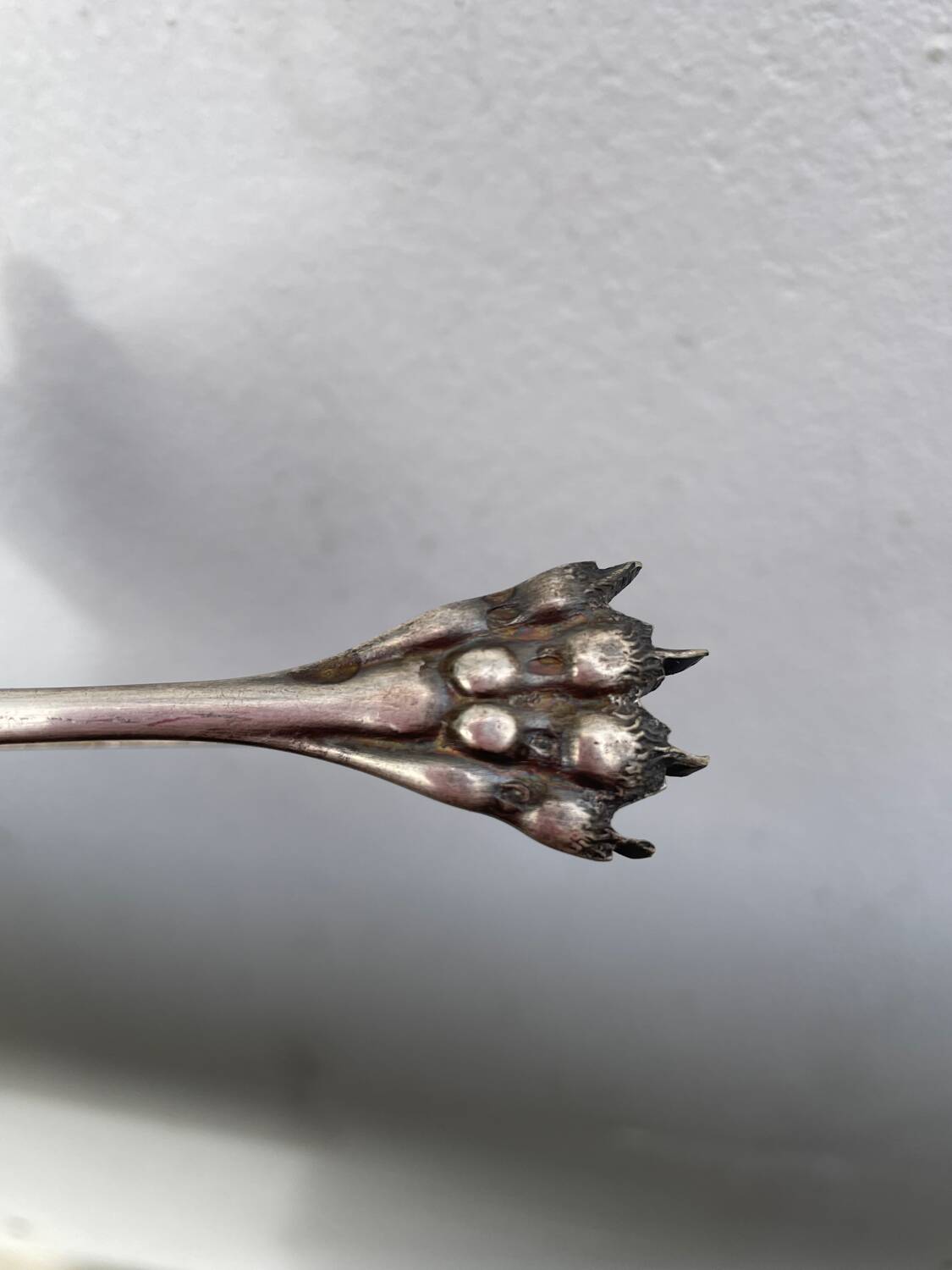 Silver-plated metal sugar tongs