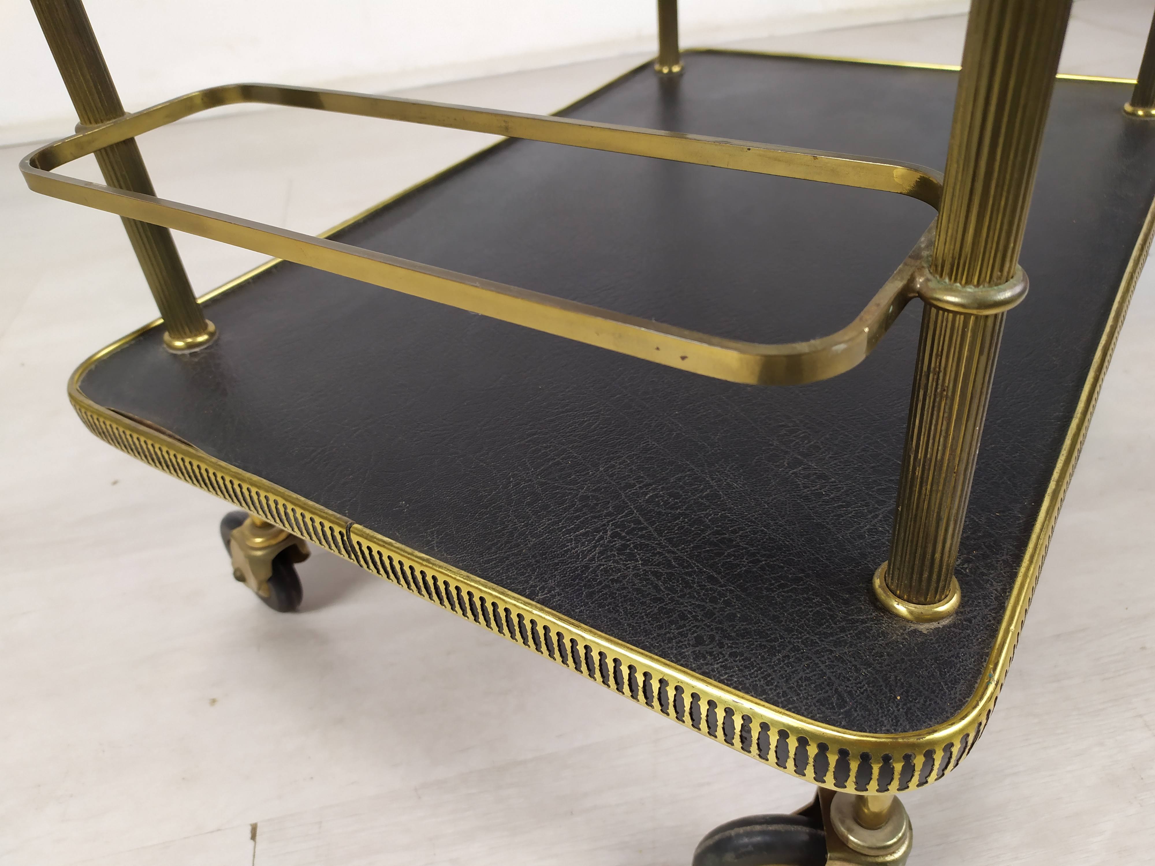 Vintage brass bar service