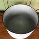 large round basin in vintage zinc