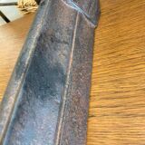 Pair of antique cast iron and brass bedside tables