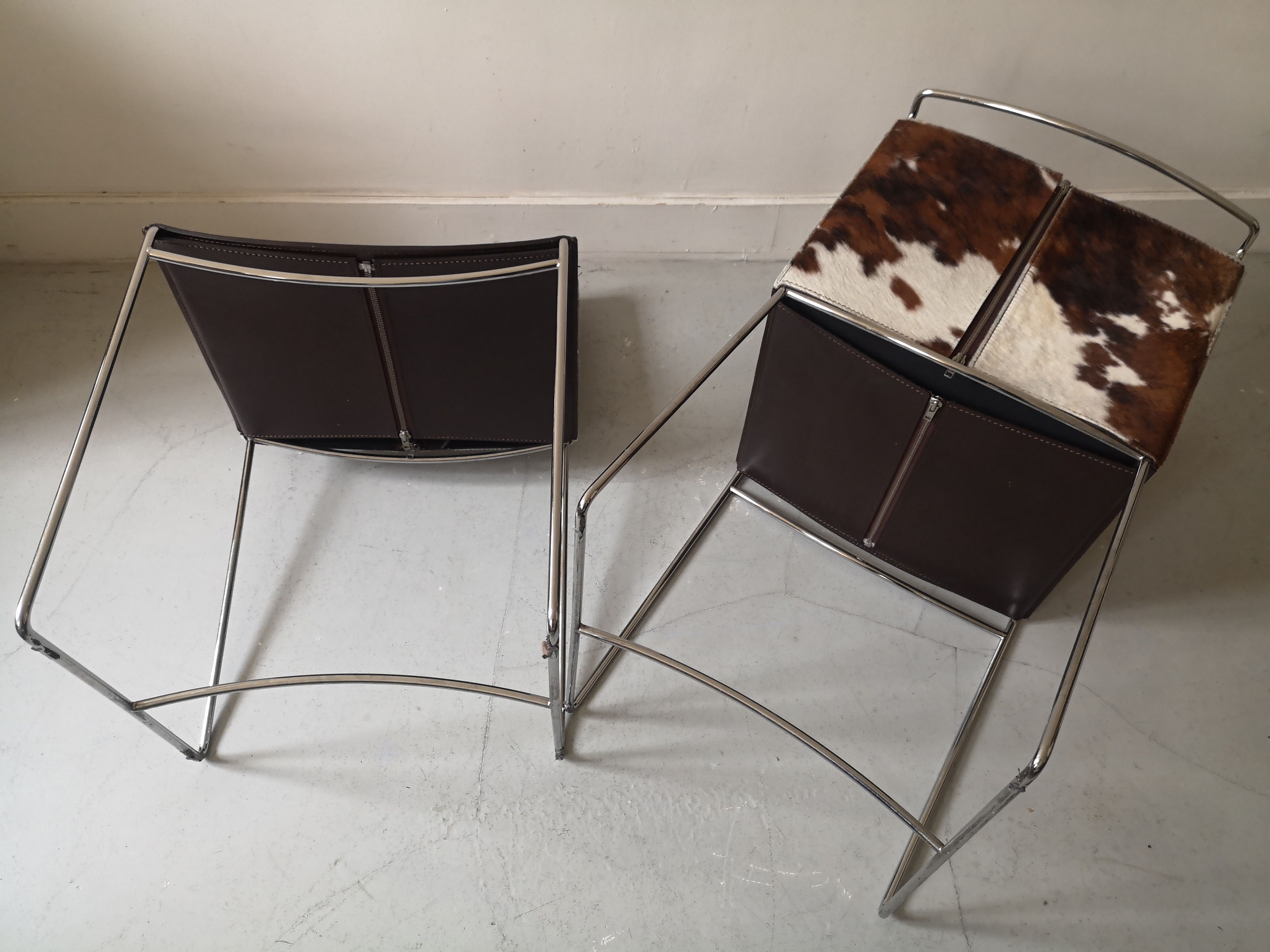 set of 2 "fil"metal chairs by Pascal Mourgue for Ligne Roset Cinna