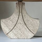 Vintage travertine lamp design 70s 80s
