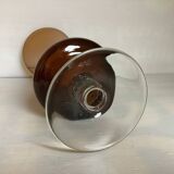 Smoked yellow glass vase