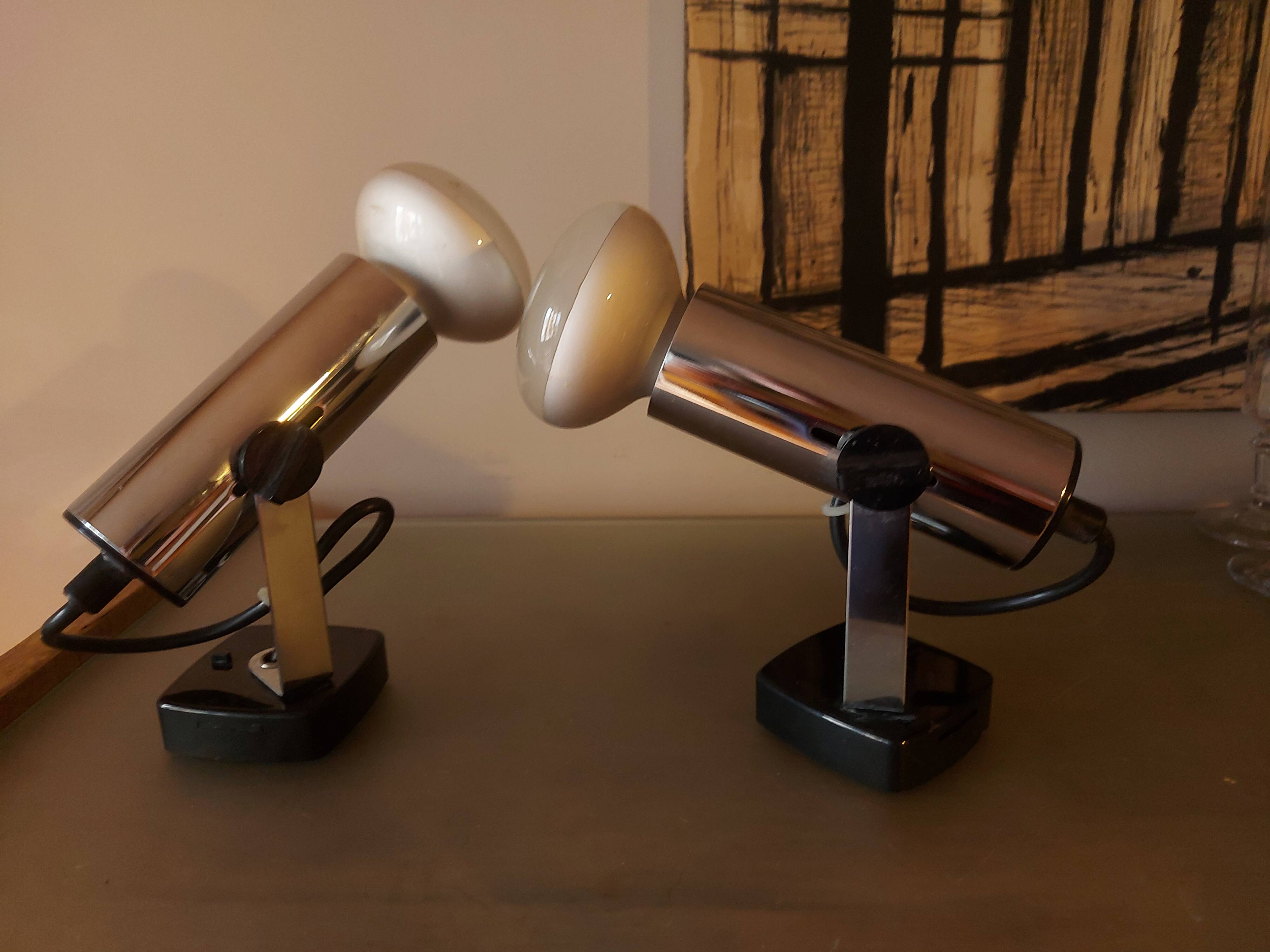 Two vintage Targetti spotlights