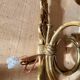 "50s hunting horn wall light, clip-on lampshades"