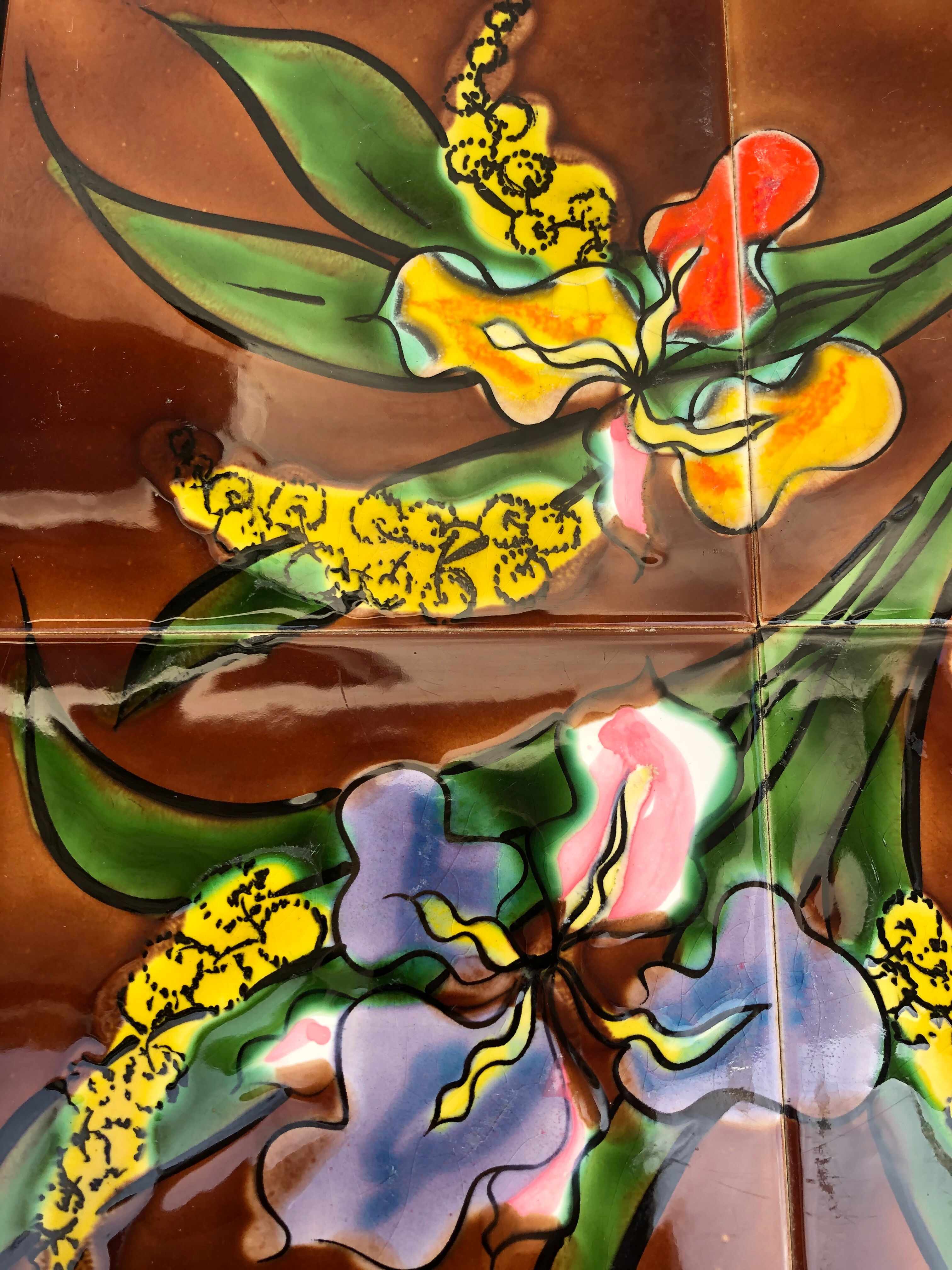 Vintage table 70 ceramic vallauris signed la grange