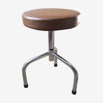 Tabouret tripode pivotant MM design atelier vintage 70/80 hauteur réglable