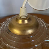 Vintage glass pendant light 1970