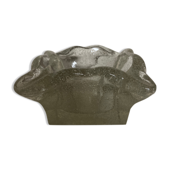 Solid ashtray blown glass Italian work 1960