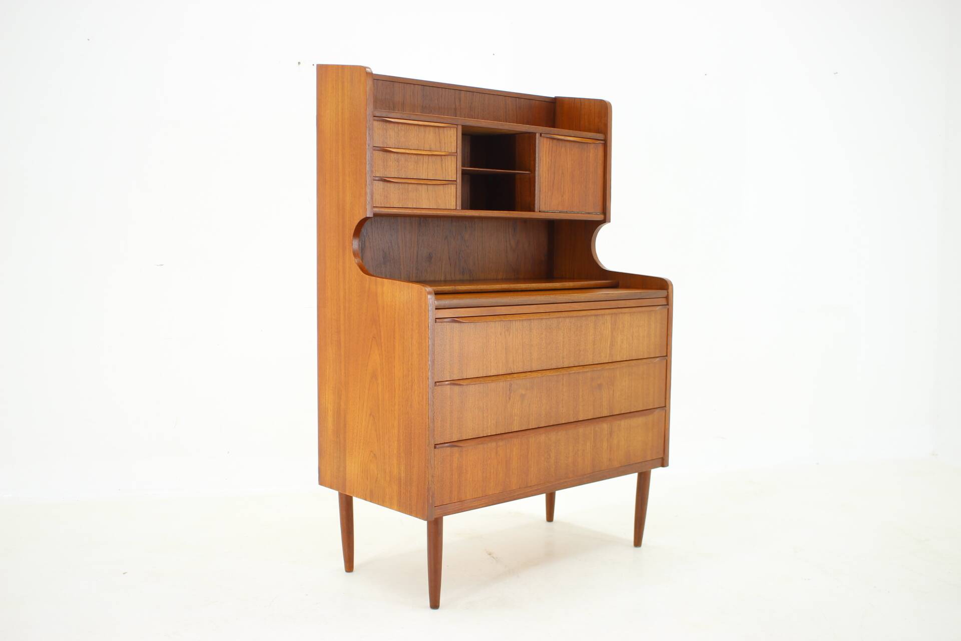 1960s danish teak writing cabinet