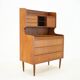 1960s danish teak writing cabinet