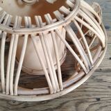 60s rattan pendant light