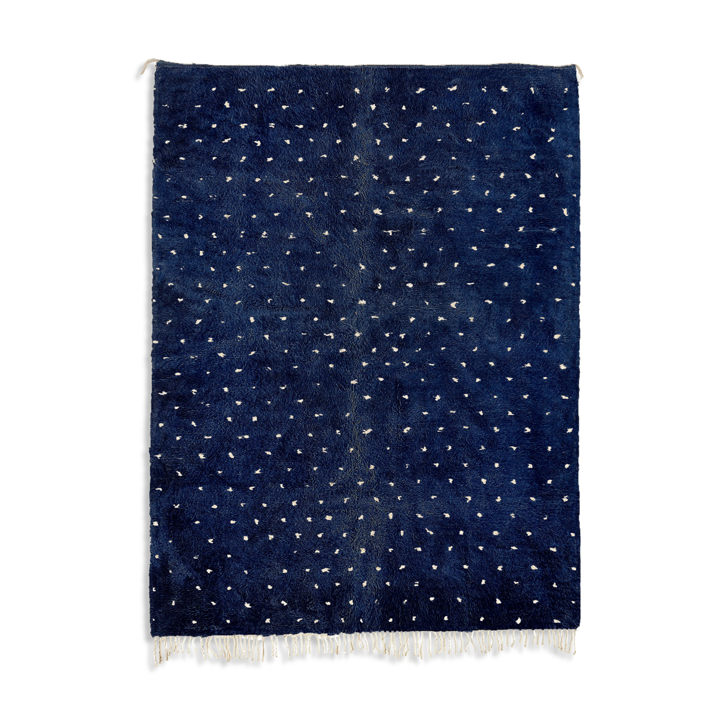 Modern Moroccan carpet dark blue