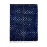 Modern Moroccan carpet dark blue