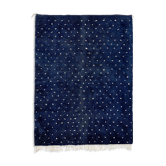 Modern Moroccan carpet dark blue