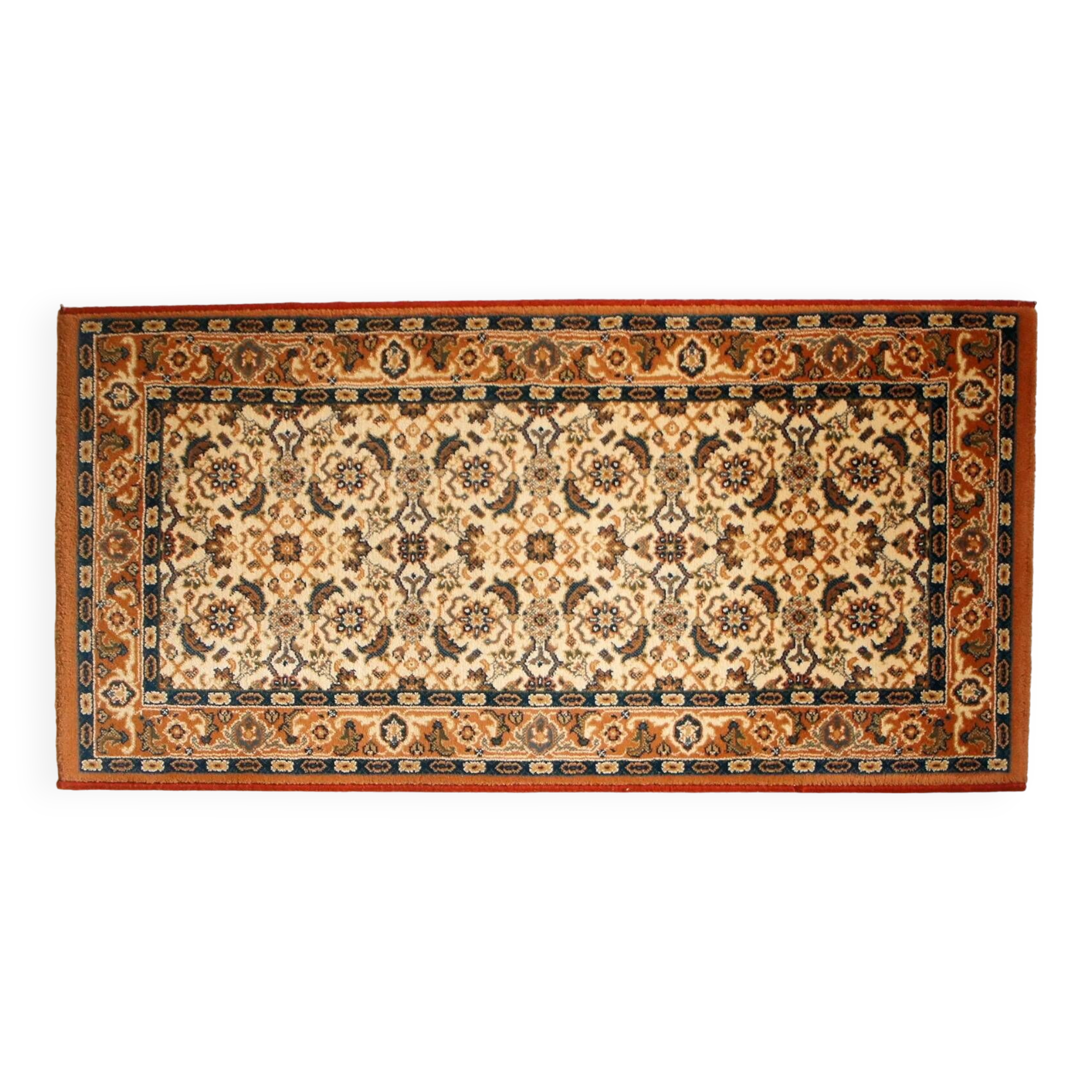 Vintage Indian synthetic wool rug