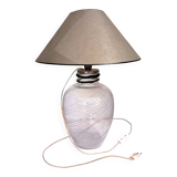 Fratelli Toso, Murano glass vase converted into a lamp, 20th century.