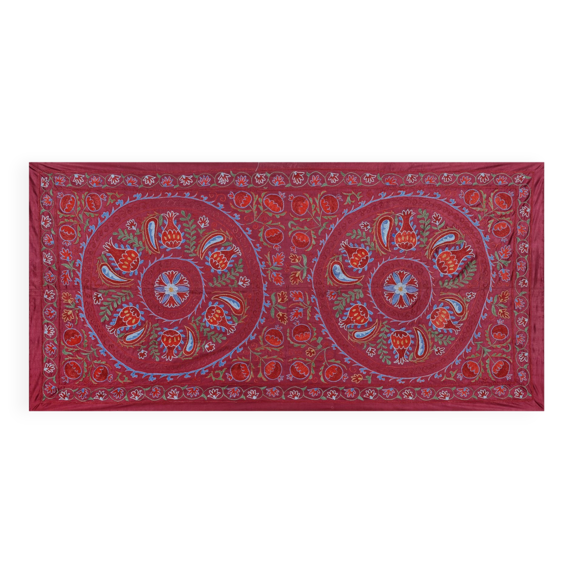 Hand knotted rug, vintage Turkish rug 94x189 cm