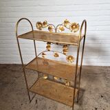 Gilded étagère, French, 1960s