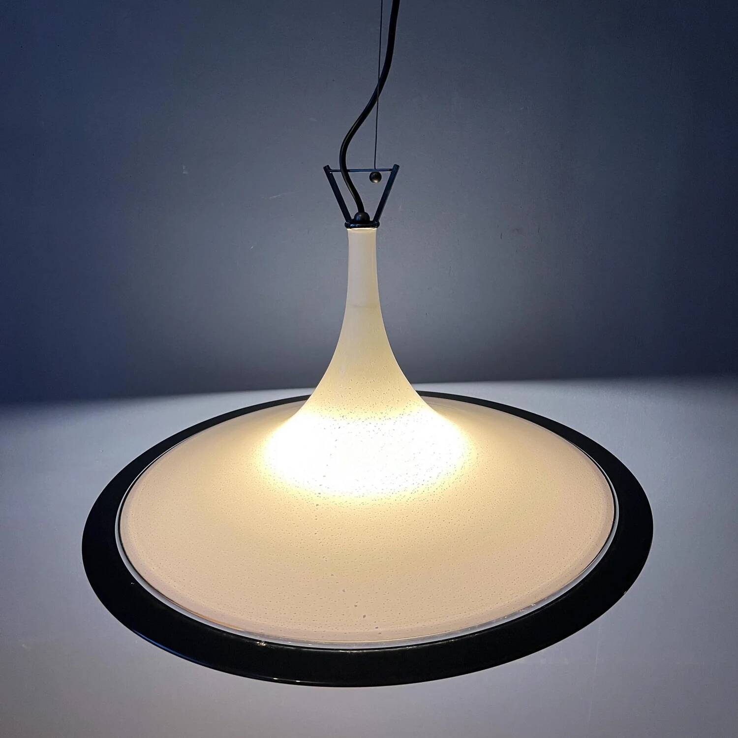Vintage Murano glass witch hat pendant lamp
