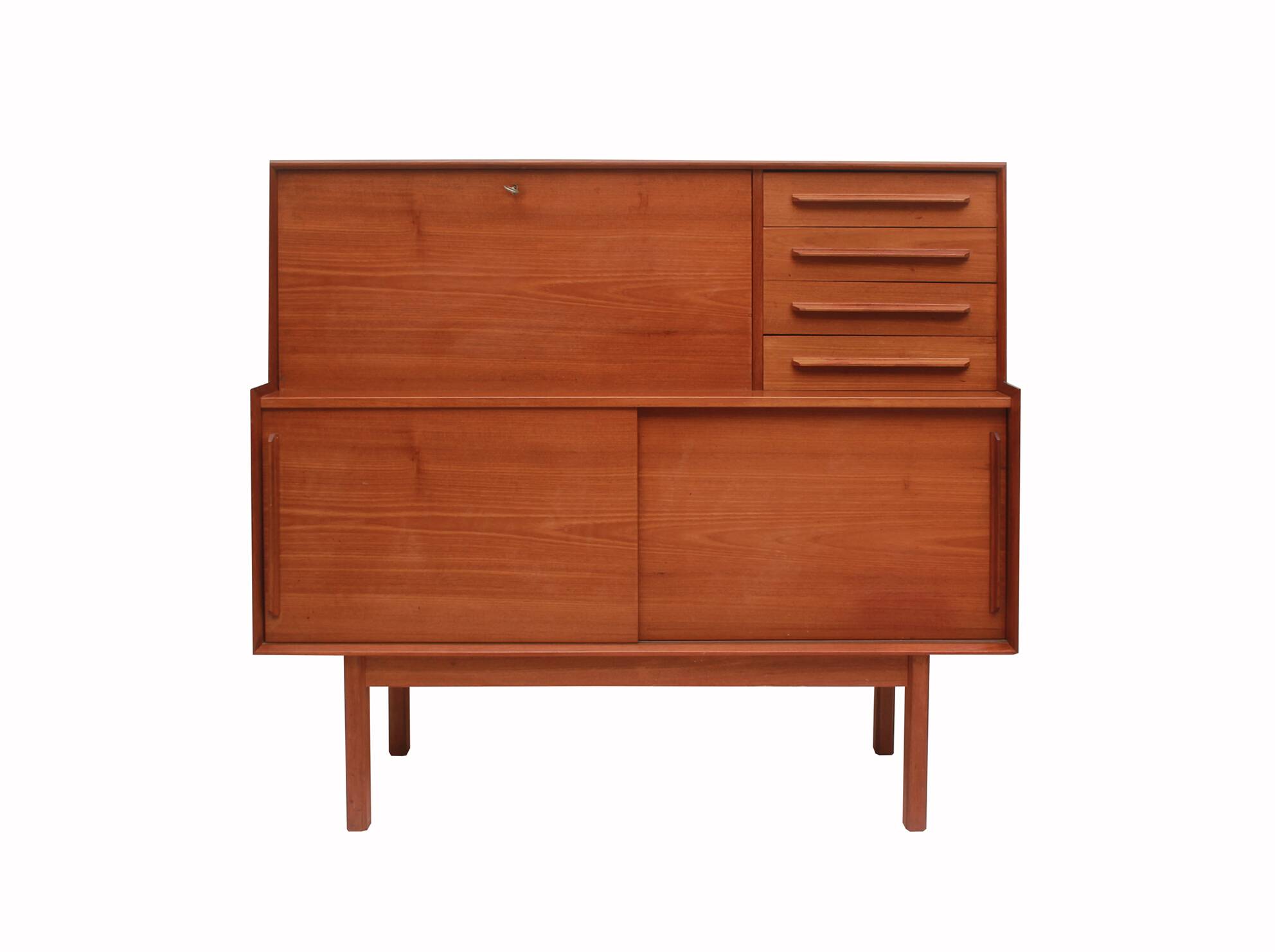 1960s sideboard - secretary combination in teak