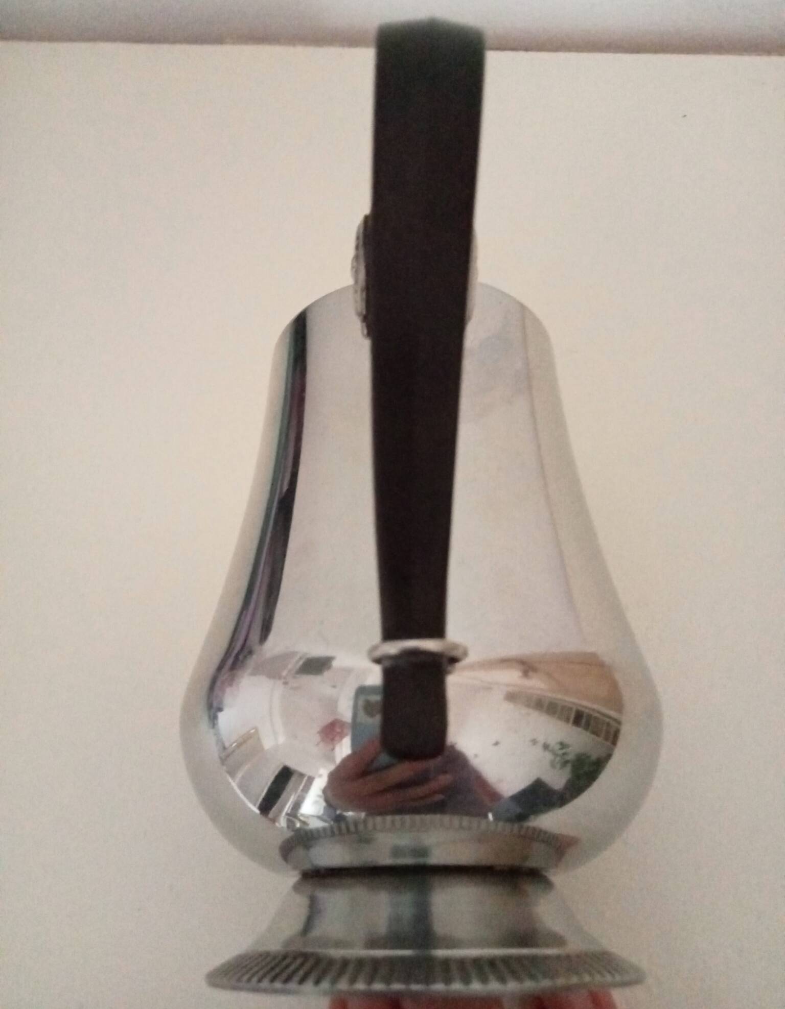 vintage cream jug Letang Remy - 18/10 stainless steel with black resin handle