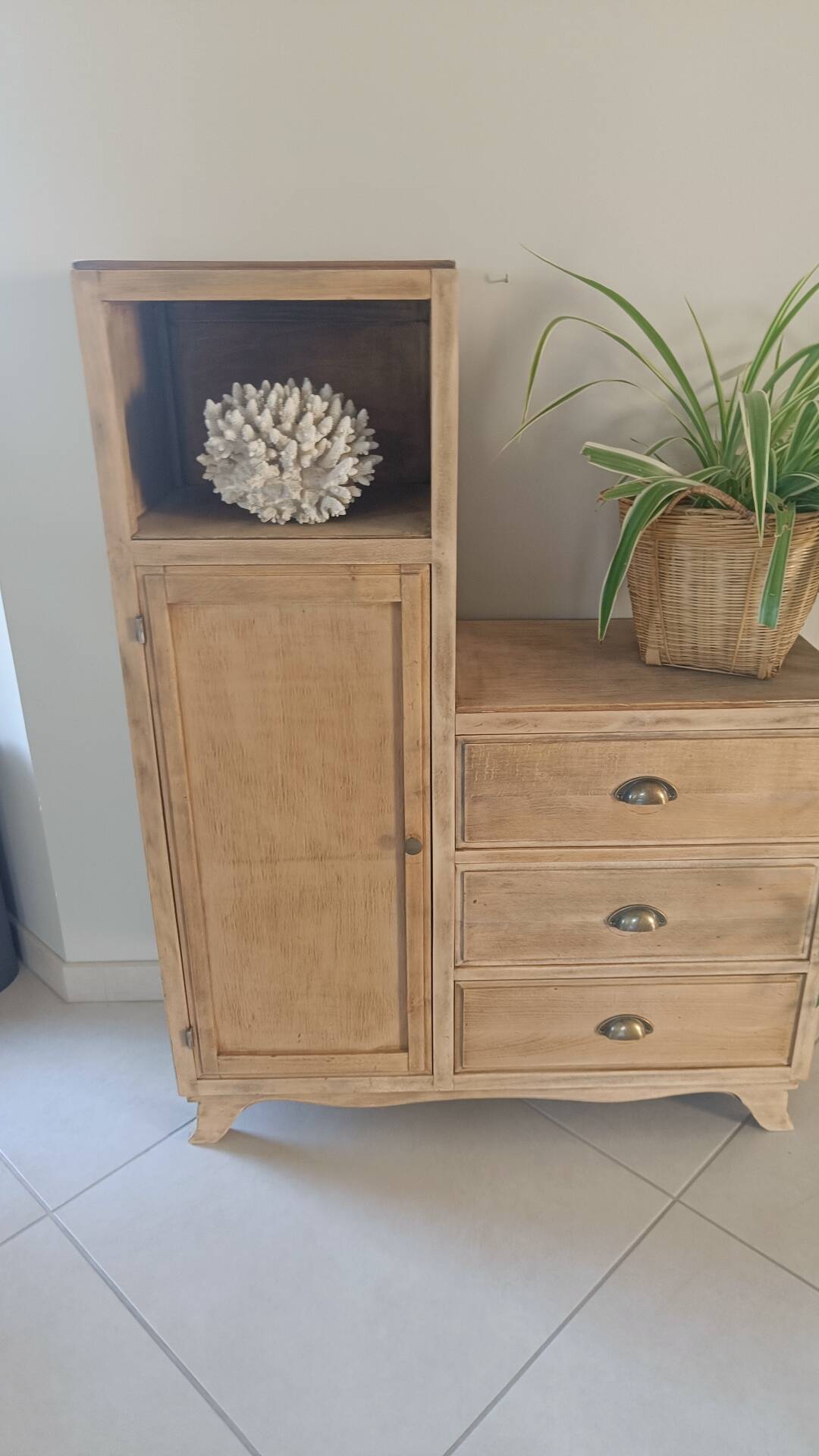Handcrafted asymmetrical wooden furniture