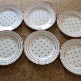 6 assiettes à dessert Lunéville modèle " Yveline"