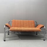 Chromed functionalist sofa by Viliam Chlebo, 1970´s, Czechoslovakia