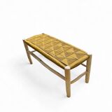 Traditional hand-woven bench