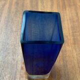 Swedish glass block vase from the mid-century by Aseda Sweden, 1960s.