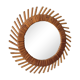 Vintage rattan sun mirror