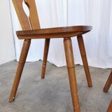 Set of 2 Vintage Wooden Tyrolean Dining Chairs by Ruko Sessel Alois Koller