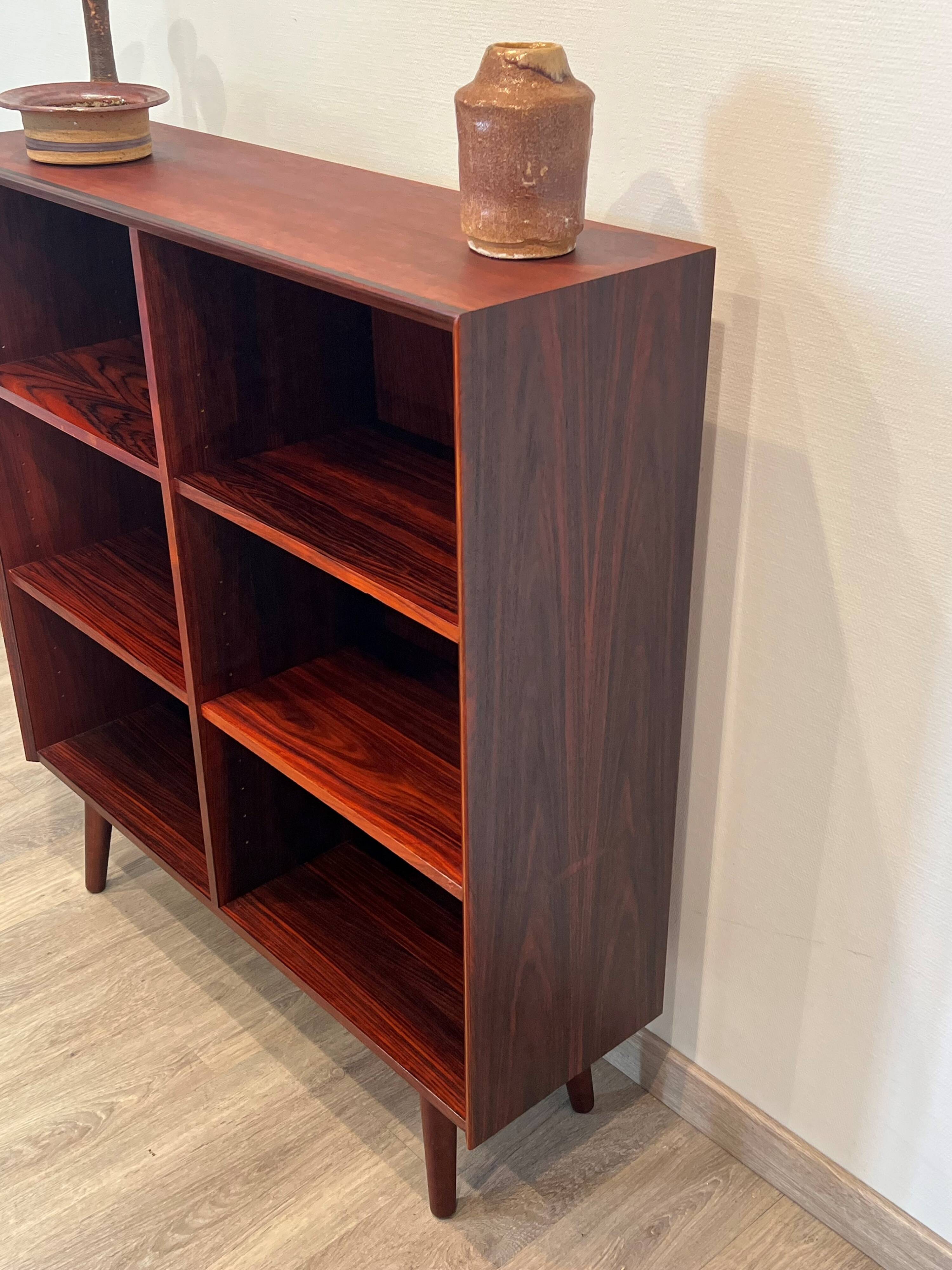 Scandinavian library in rosewood