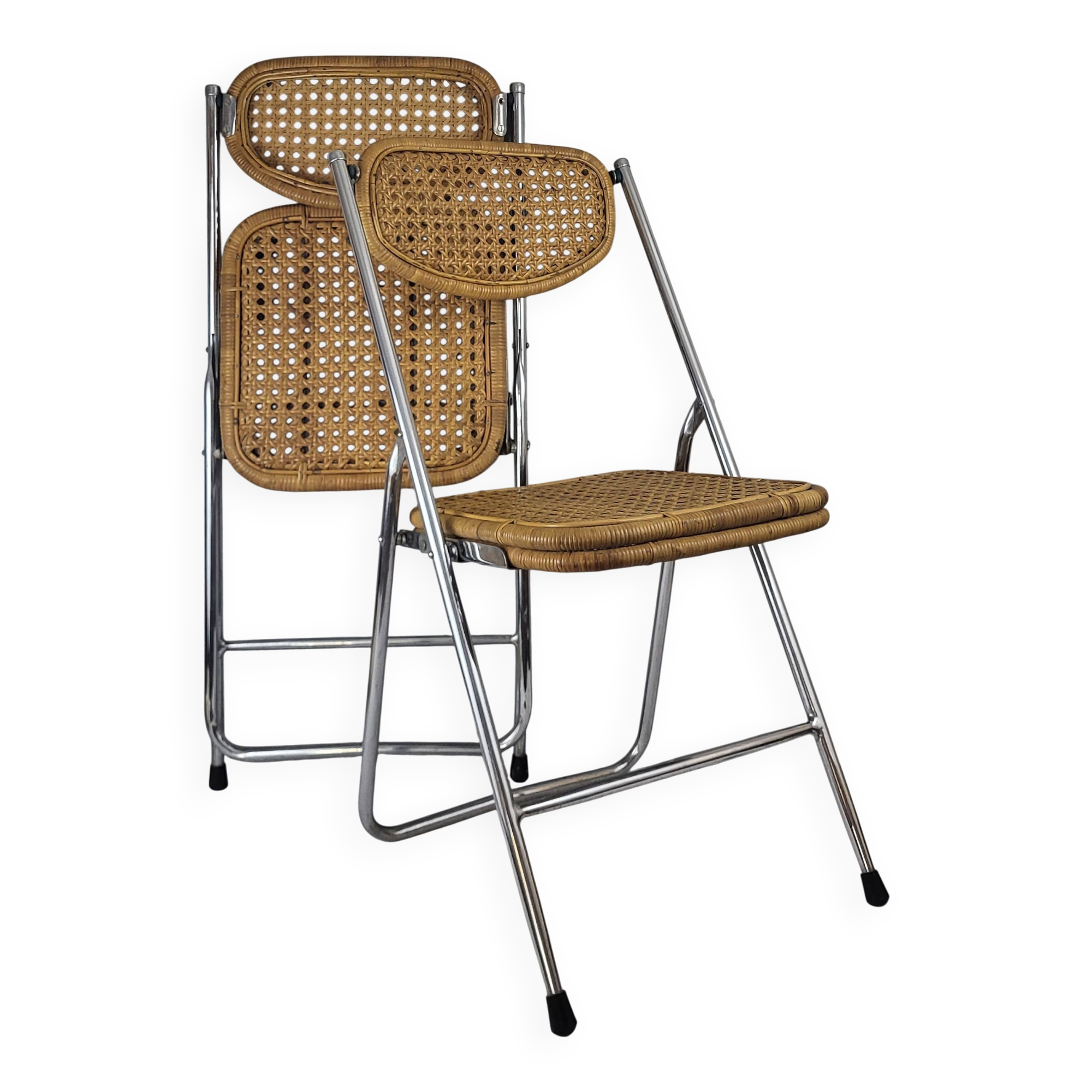 Rattan folding chair 1970