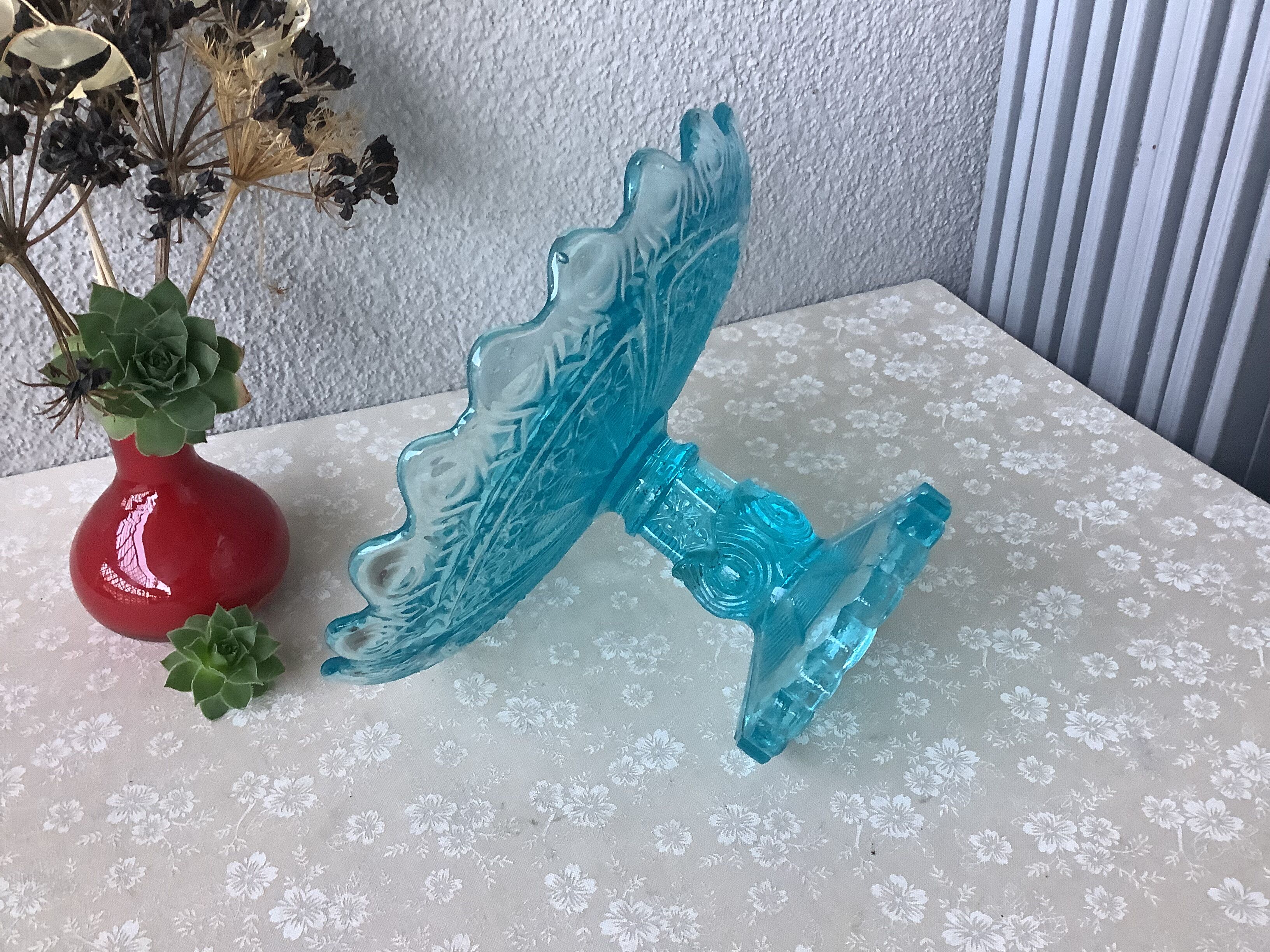 Art Deco molded glass compotier