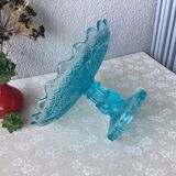 Compotier en verre moulé art déco