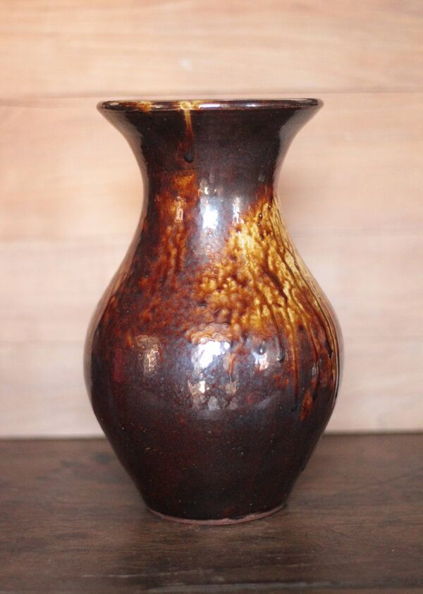 Grand vase en grès de Puisaye, Pascal Normand, vase vintage, déco intérieure